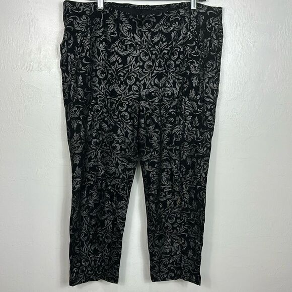 Chico's So Slimming Petite Juliet Scroll-Print Ankle Pants Size 16P - Picture 2 of 11
